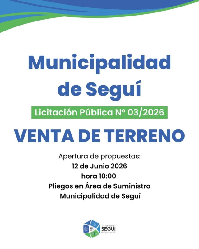 venta terreno licitacion publica N° 3-2026